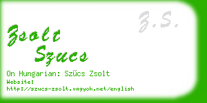 zsolt szucs business card